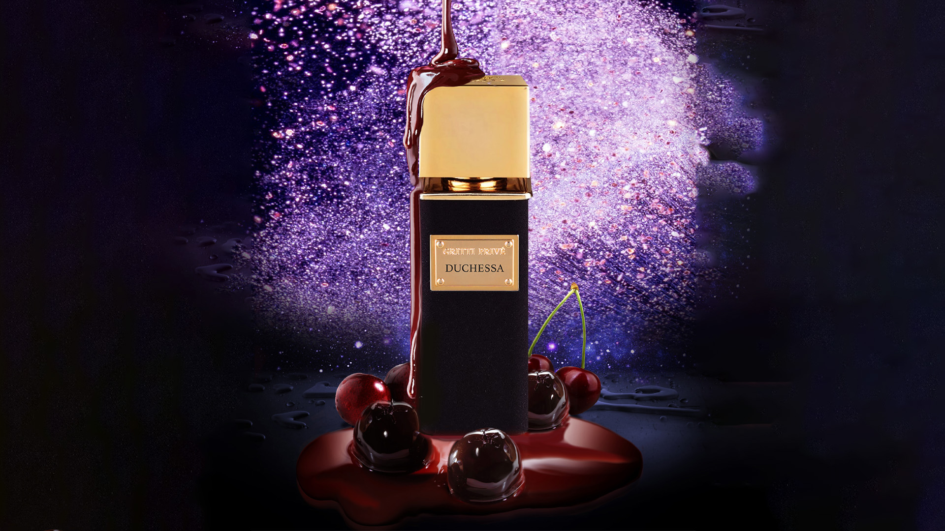 Stunning explosive visual of Gritti Duchessa showing the Cherry ingredients